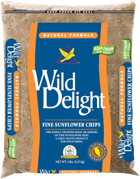 Show full view: Wild Delight Fine Sunflower Chips Wild Bird Food, 5-lb slide 1 of 10