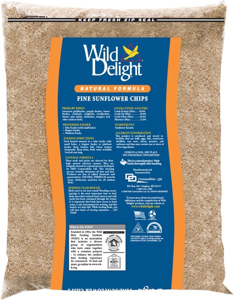Show full view: Wild Delight Fine Sunflower Chips Wild Bird Food, 5-lb slide 2 of 10