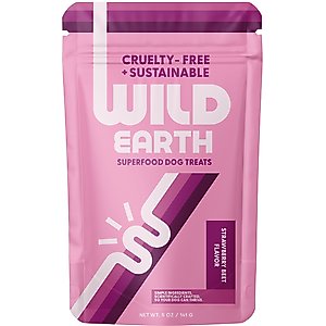 Wild Earth Good Protein Dog Snacks with Koji Strawberry & Beet Flavor Crunchy Dog Treats, 5-oz bag
