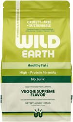 Wild Earth High Protein Performance Formula Veggie Supreme Flavor Flavor Plant-Based Dog Dry Food, 4-lb bag