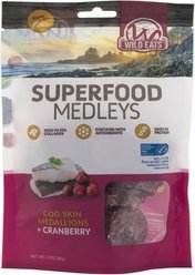 Wild Eats Cod Superfood Medallions Adult Cranberry Flavor Dog Treats, 3-oz bag
