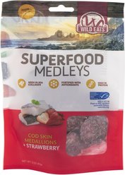 Wild Eats Cod Superfood Medallions Adult Strawberry Flavor Dog Treats, 3-oz bag