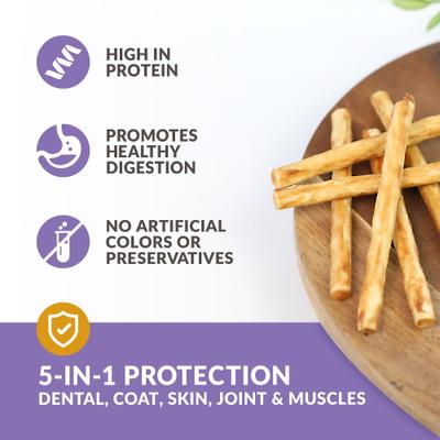 Show full view: Wild Eats Collagen Retriever Adult Sticks 0.6-cm Duck Flavor Dog Treats, 25 count slide 7 of 9