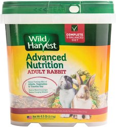 Wild Harvest Advanced Nutrition Adult Rabbit Food, 4.5-lb tub slide 1 of 3