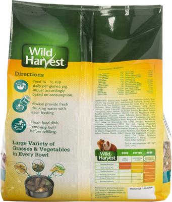 Show full view: Wild Harvest Advanced Nutrition Complete & Balanced Diet Guinea Pig Food, 4-lb bag slide 3 of 9