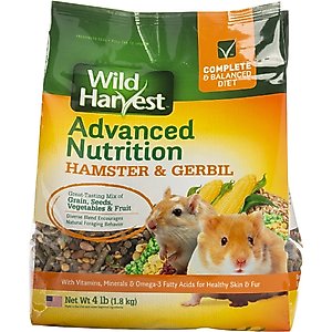 Wild Harvest Advanced Nutrition Complete & Balanced Diet Hamster & Gerbil Food, 4-lb bag