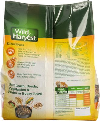 Show full view: Wild Harvest Advanced Nutrition Complete & Balanced Diet Hamster & Gerbil Food, 4-lb bag slide 2 of 8