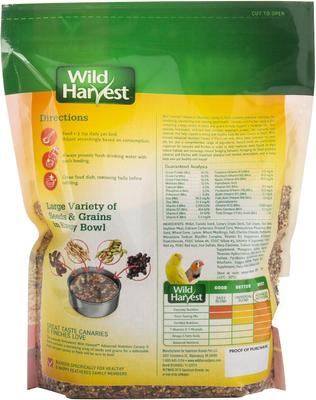 Show full view: Wild Harvest Advanced Nutrition Diet Canary & Finch Food, 2-lb bag slide 6 of 8