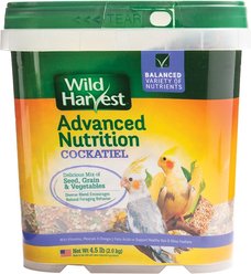Wild Harvest Advanced Nutrition Diet Cockatiel Food, 4.5-lb jug