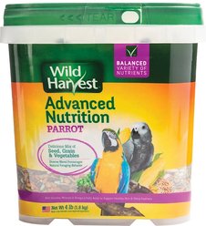 Wild Harvest Advanced Nutrition Diet Parrot Food, 4-lb tub slide 1 of 7
