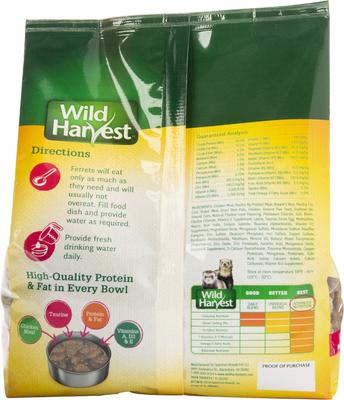 Show full view: Wild Harvest Advanced Nutrition Ferret Food, 3-lb bag slide 2 of 10