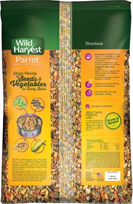 Show full view: Wild Harvest Advanced Nutrition Seed, Grain & Vegetable Mix Parrot Food, 8-lb bag slide 2 of 9