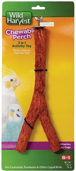 Wild Harvest Chewable Perch 3 in 1 Activity Bird Toy
