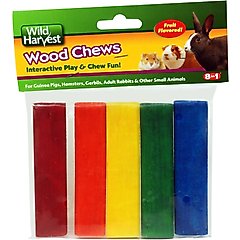 Wild Harvest Colored Fruit Flavored Wood Chews Small Pet Toy, 5 count 