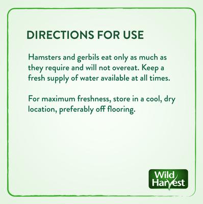 Show full view: Wild Harvest Daily Blend Hamster & Gerbil Food, 2-lb bag slide 4 of 9