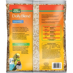 Wild Harvest Daily Blend Nutrition Diet Parakeet Food, 5-lb bag