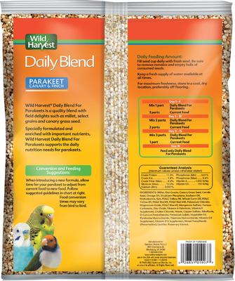 Show full view: Wild Harvest Daily Blend Nutrition Diet Parakeet Food, 5-lb bag slide 2 of 9