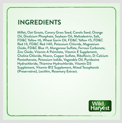 Show full view: Wild Harvest Daily Blend Nutrition Diet Parakeet Food, 5-lb bag slide 6 of 9