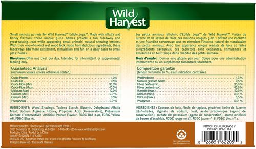 Show full view: Wild Harvest Edible Logz Natural Small Pet Hideaway slide 6 of 8