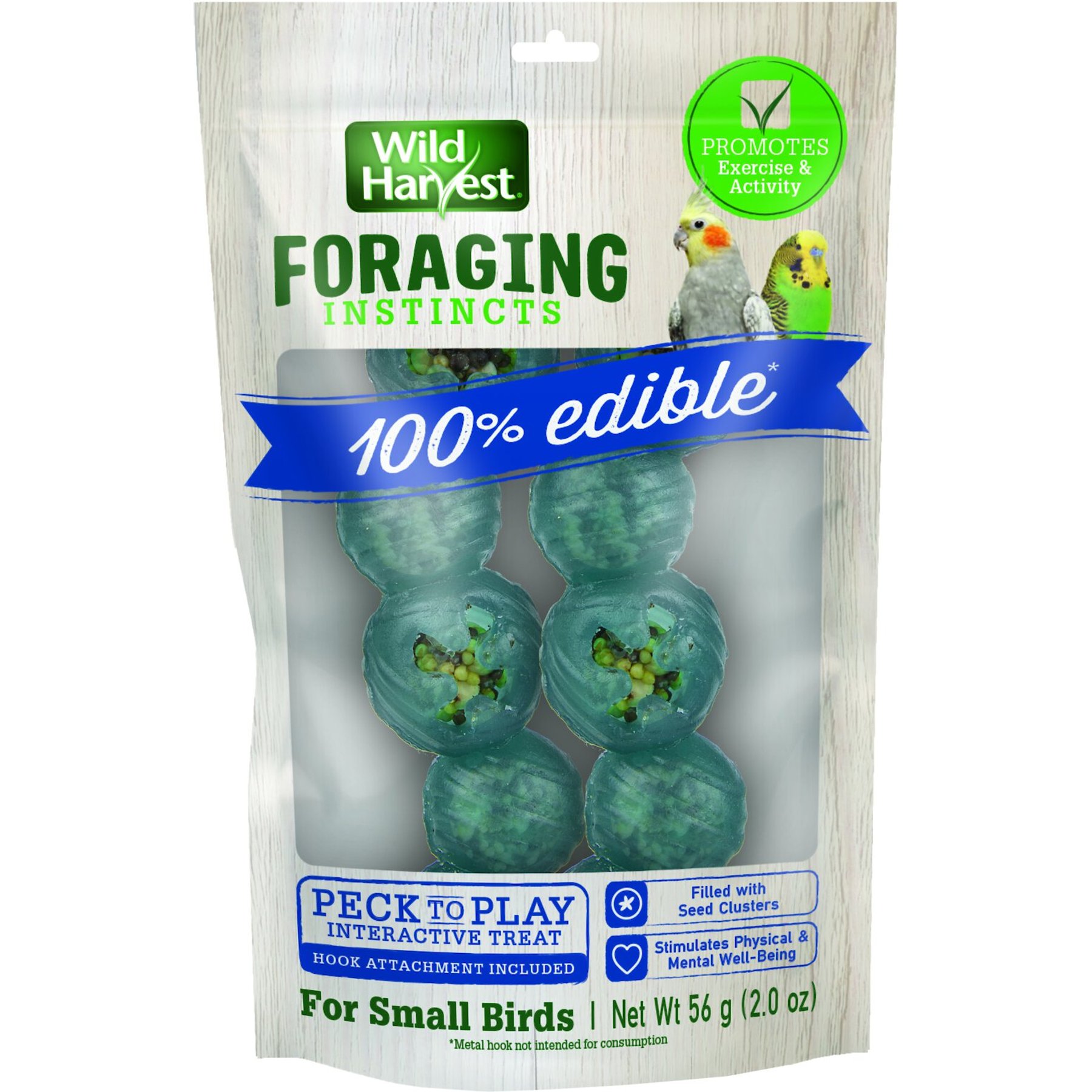 Wild Harvest Foraging Instincts Peck n' Play Interactive Small Bird Treat, 2-oz bag, 2 count