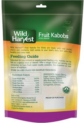 Show full view: Wild Harvest Fruit Kabobs Bird Treats, 6 count slide 2 of 8