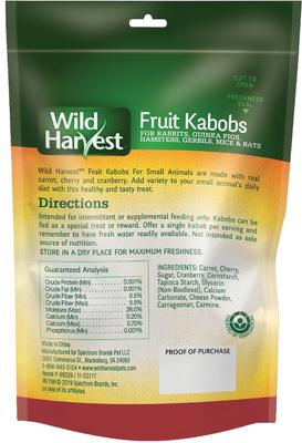 Show full view: Wild Harvest Fruit Kabobs Small Pet Treats, 6 count slide 2 of 10