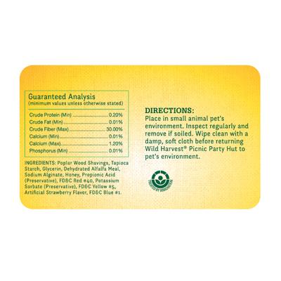 Show full view: Wild Harvest Picnic Party Hut Strawberry Small Pet Treat slide 3 of 10