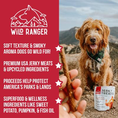 Show full view: Wild Ranger Beef, Sweet Potato, Pumpkin & Flaxseed with Real Superfoods Jerky Dog Treats, 8-oz bag slide 4 of 8