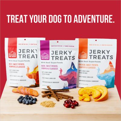 Show full view: Wild Ranger Beef, Sweet Potato, Pumpkin & Flaxseed with Real Superfoods Jerky Dog Treats, 8-oz bag slide 8 of 8