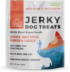 Wild Ranger Chicken, Sweet Potato, Pumpkin & Flaxseed with Real Superfoods Jerky Dog Treats, 8-oz bag slide 1 of 7