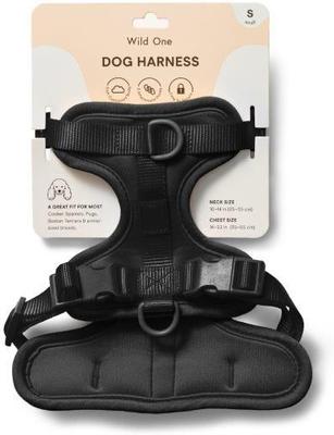Show full view: Wild One Adjustable Cushioned Dog Harness, Black, Small slide 2 of 7