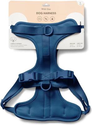 Show full view: Wild One Adjustable Cushioned Dog Harness, Navy, Large slide 2 of 7