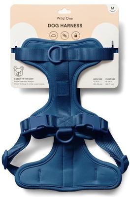 Show full view: Wild One Adjustable Cushioned Dog Harness, Navy, Medium slide 2 of 7