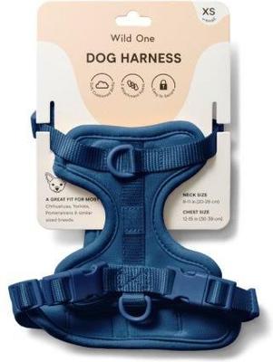 Show full view: Wild One Adjustable Cushioned Dog Harness, Navy, X-Small slide 2 of 8