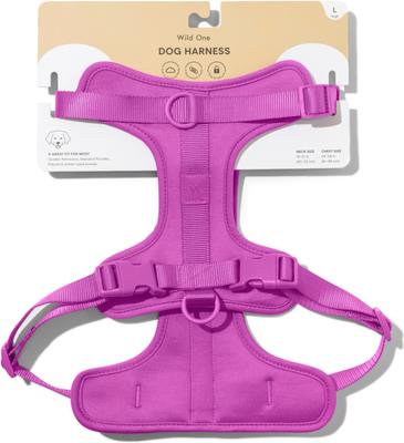 Show full view: Wild One Adjustable Cushioned Dog Harness, Orchid, Large slide 2 of 9
