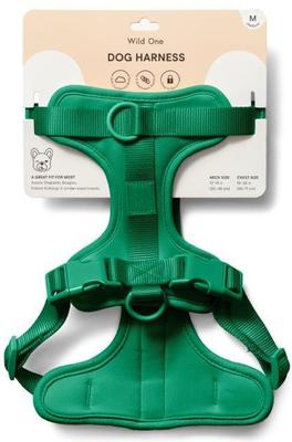 Show full view: Wild One Adjustable Cushioned Dog Harness, Spruce, Medium slide 2 of 8