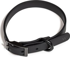 Wild One Adjustable Waterproof Flex-Poly Coated Nylon Dog Collar, Black, Large