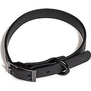 Wild One Adjustable Waterproof Flex-Poly Coated Nylon Dog Collar, Black, Small