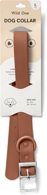 Show full view: Wild One Adjustable Waterproof Flex-Poly Coated Nylon Dog Collar, Cocoa, Large: 15 to 18-in neck, 1-in wide slide 2 of 8