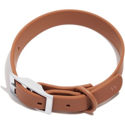 Wild One Wild One Adjustable Waterproof Flex-Poly Coated Nylon Dog Collar, Cocoa, Medium: 12 to 15-in neck, 3/4-in wide