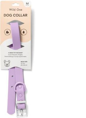 Show full view: Wild One Adjustable Waterproof Flex-Poly Coated Nylon Dog Collar, Lilac, Medium slide 3 of 8