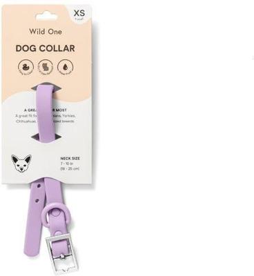Show full view: Wild One Adjustable Waterproof Flex-Poly Coated Nylon Dog Collar, Lilac, X-Small slide 3 of 8