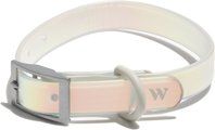 Wild One Adjustable Waterproof Flex-Poly Coated Nylon Dog Collar, Lunar, Medium