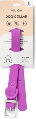 Show full view: Wild One Adjustable Waterproof Flex-Poly Coated Nylon Dog Collar, Orchid, Small slide 3 of 10