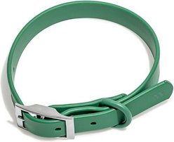 Wild One Adjustable Waterproof Flex-Poly Coated Nylon Dog Collar, Spruce, Medium