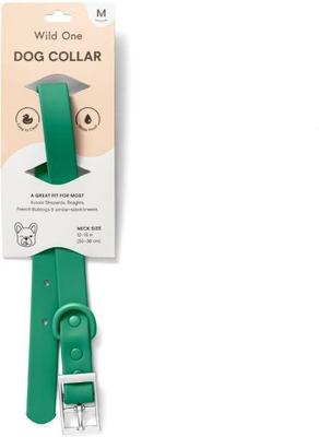 Show full view: Wild One Adjustable Waterproof Flex-Poly Coated Nylon Dog Collar, Spruce, Medium slide 2 of 7