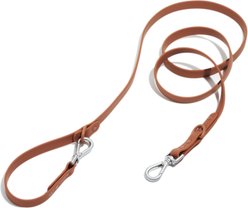 Wild One Adjustable Waterproof Flex-Poly Coated Nylon Leash, Cocoa, Standard: 5.5-ft long, 3/4-in wide