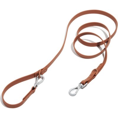 Wild One Wild One Adjustable Waterproof Flex-Poly Coated Nylon Leash, Cocoa, Standard: 5.5-ft long, 3/4-in wide