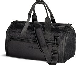 Wild One Airline Approved Breathable Mesh Travel Bag Dog Carrier, 17.5-in, Black