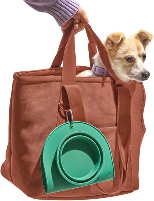 Show full view: Wild One Collapsable Travel Silicone Duo Dog Bowl, Spruce, 22-oz slide 5 of 7